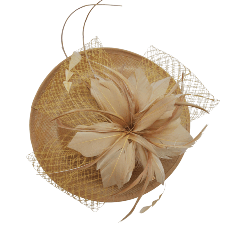 Tocado tostado con redecilla