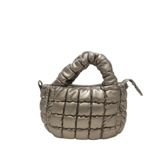 Bolso acolchado metálico