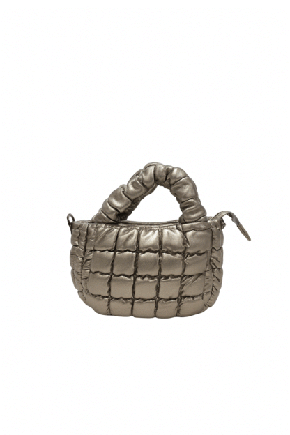 Bolso acolchado metálico