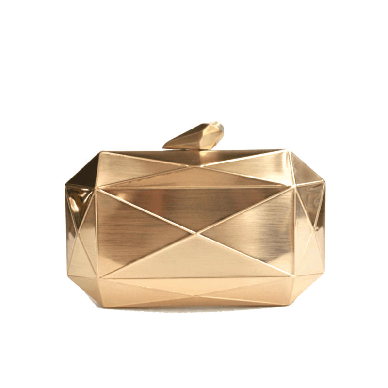 Clutch metal dorado mate