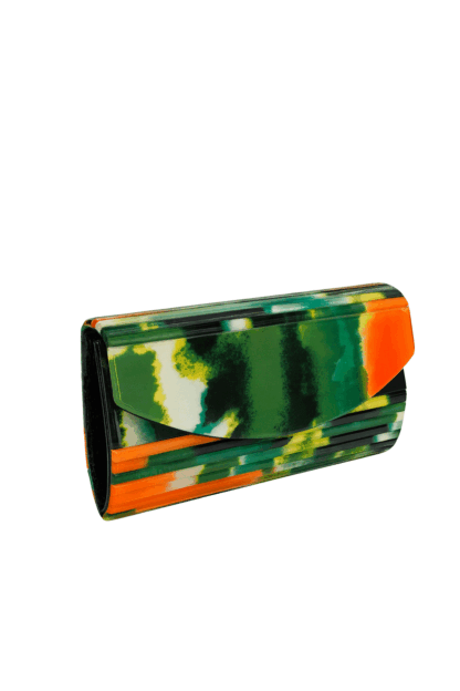 Clutch verde nácar persiana - Imagen 2