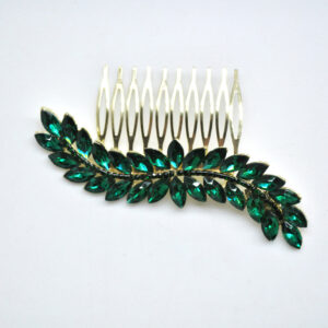 Peineta de fiesta verde