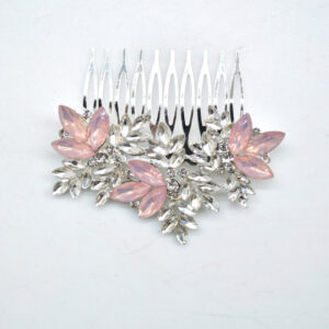 Peineta de fiesta nude y plata