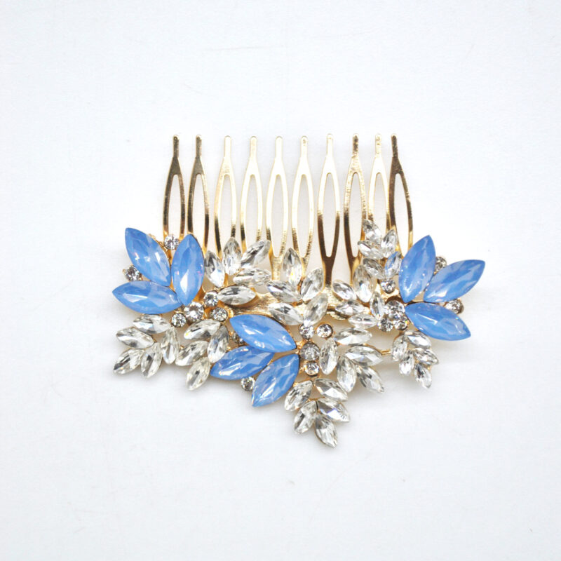 Peineta de fiesta azul celeste