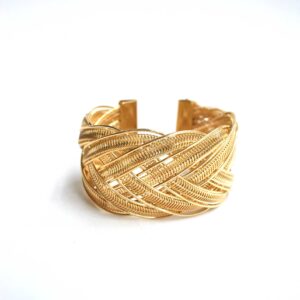 Brazalete dorado trenzado