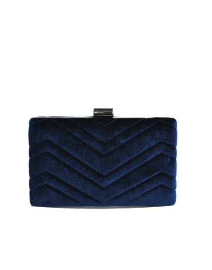 Clutch azul marino terciopelo