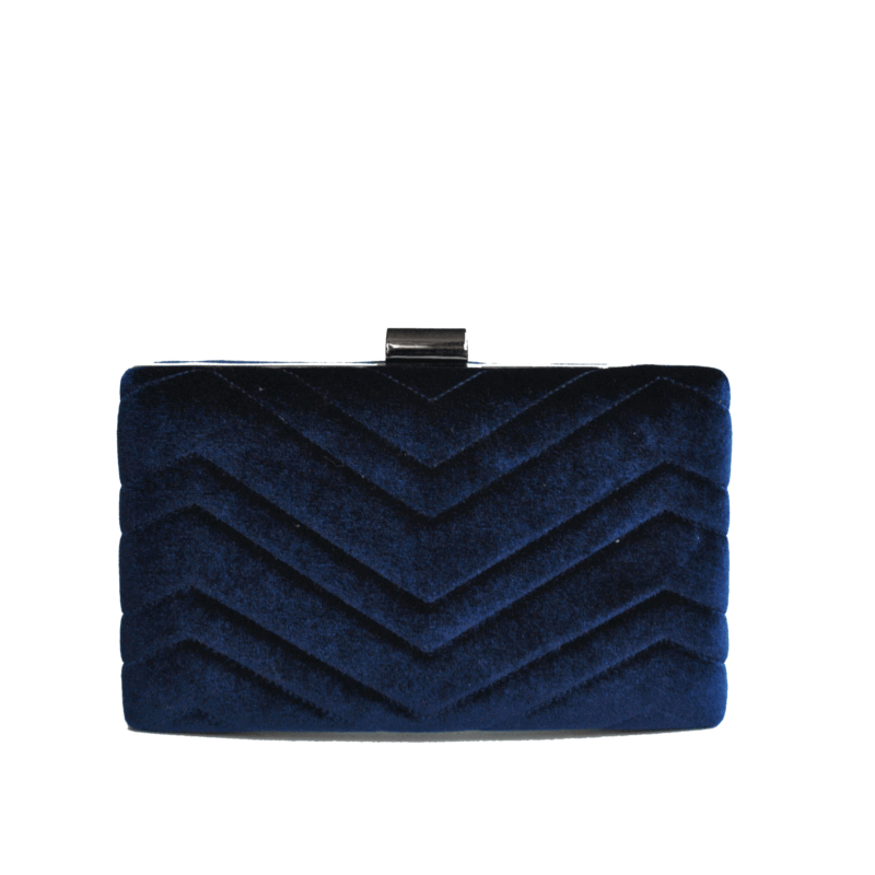 Clutch azul marino terciopelo