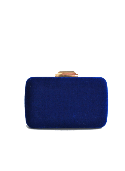 Bolso clutch azulón terciopelo