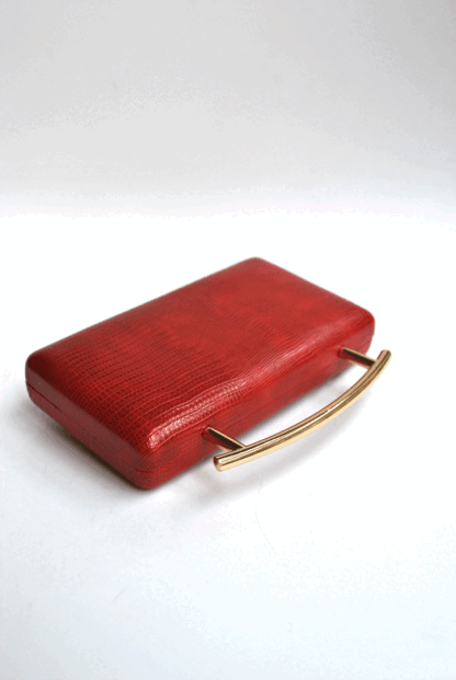 Clutch rojo oscuro polipiel - Imagen 2