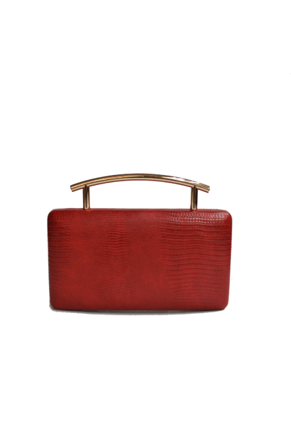 Clutch rojo oscuro polipiel