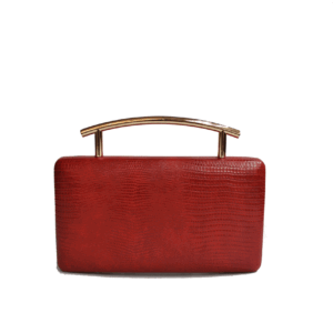 Clutch rojo oscuro polipiel