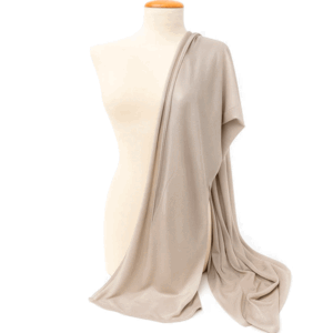 Chal de fiesta beige brillo plata