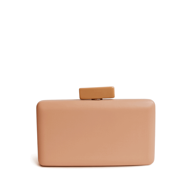 Clutch rosa empolvado polipiel