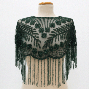 Capa de fiesta joya verde botella