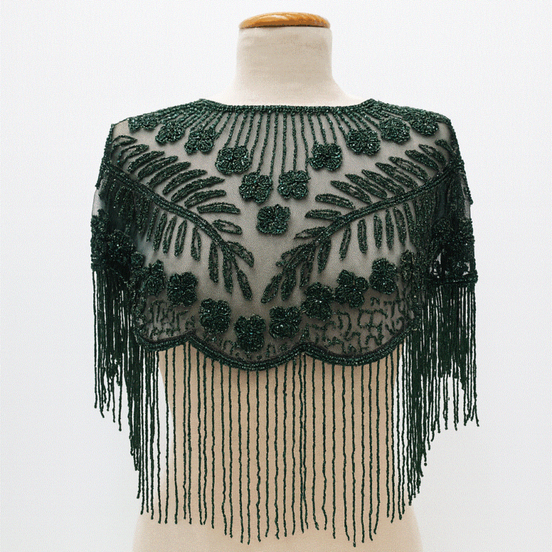 Capa de fiesta joya verde botella