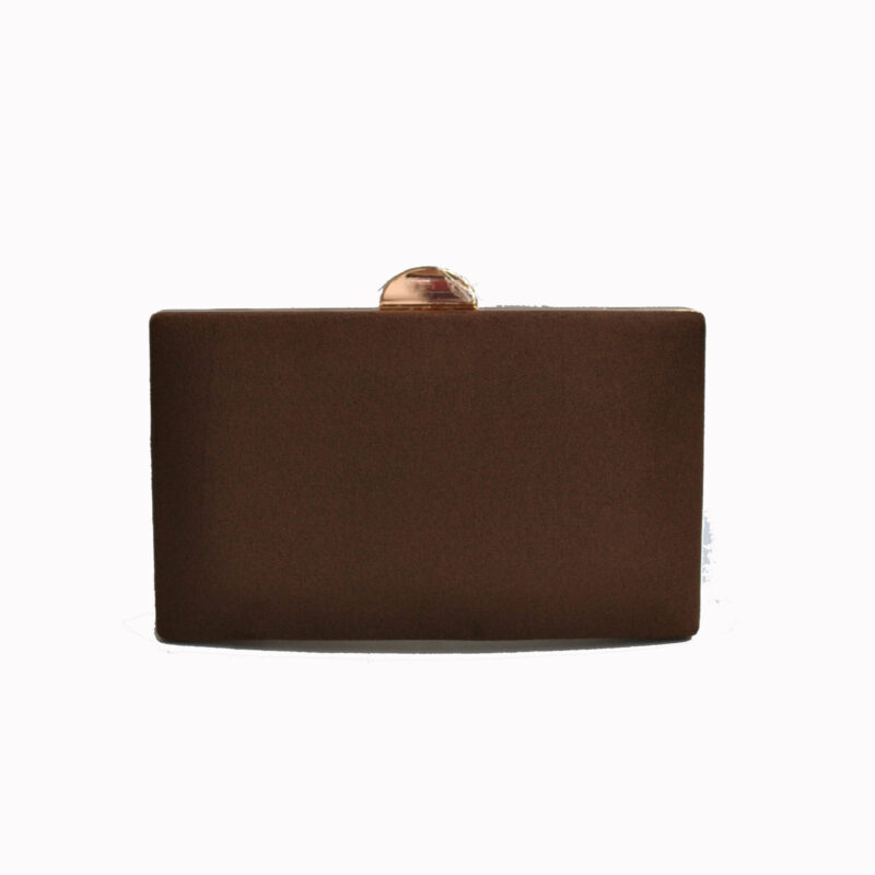 Bolso clutch marrón café