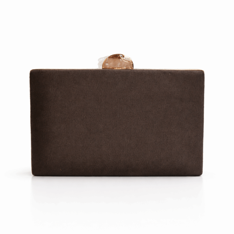 Bolso clutch marrón chocolate