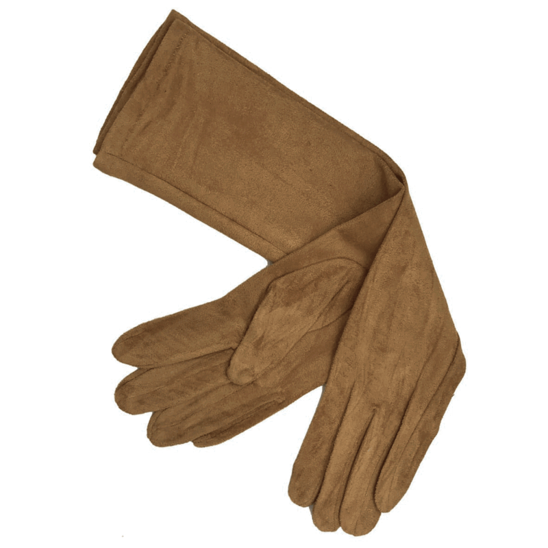 Guantes marrones antelina 40 cm
