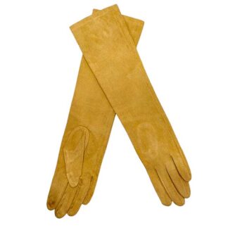 Guantes mostaza antelina 50 cm