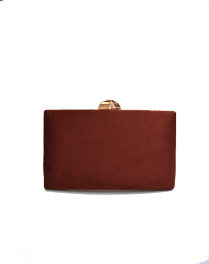 Bolso clutch marrón tierra