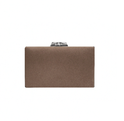 Bolso clutch marrón café