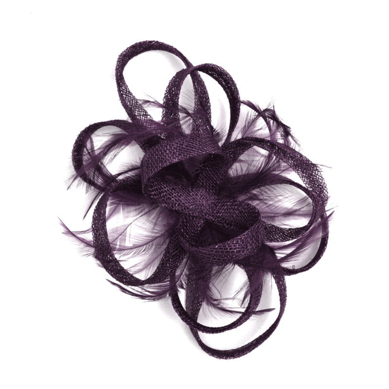 Tocado mediano berenjena