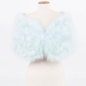 Estola plumas azul cielo claro