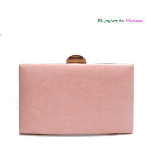 Bolso clutch antelina rosa
