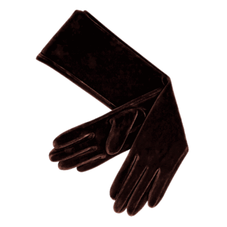Guantes terciopelo marrón chocolate