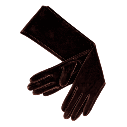Guantes terciopelo marrón chocolate