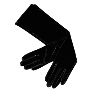 Guantes largos terciopelo negro