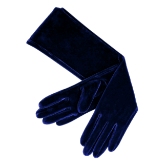 Guantes terciopelo azul eléctrico