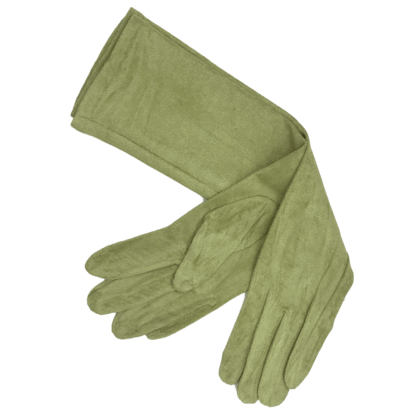 Guantes antelina verde oliva 40 cm