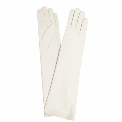 Guantes antelina blanco roto