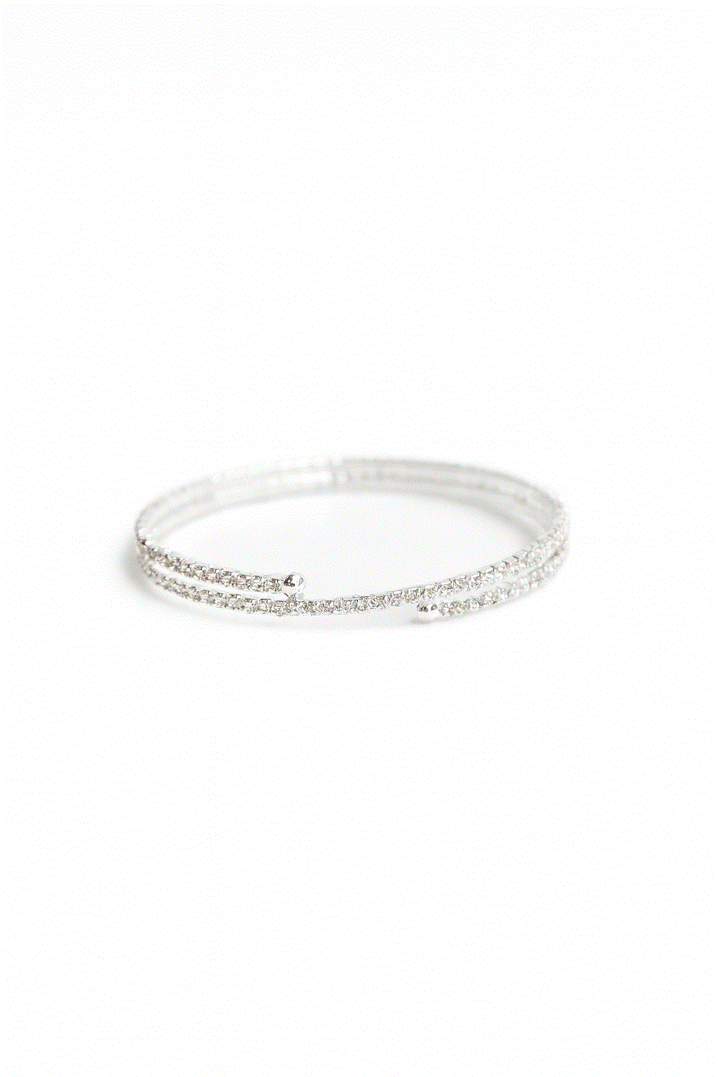 Pulsera doble brillantes blancos