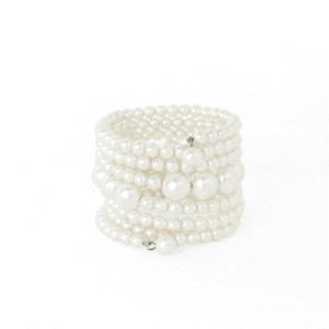 Pulsera brazalete perlas