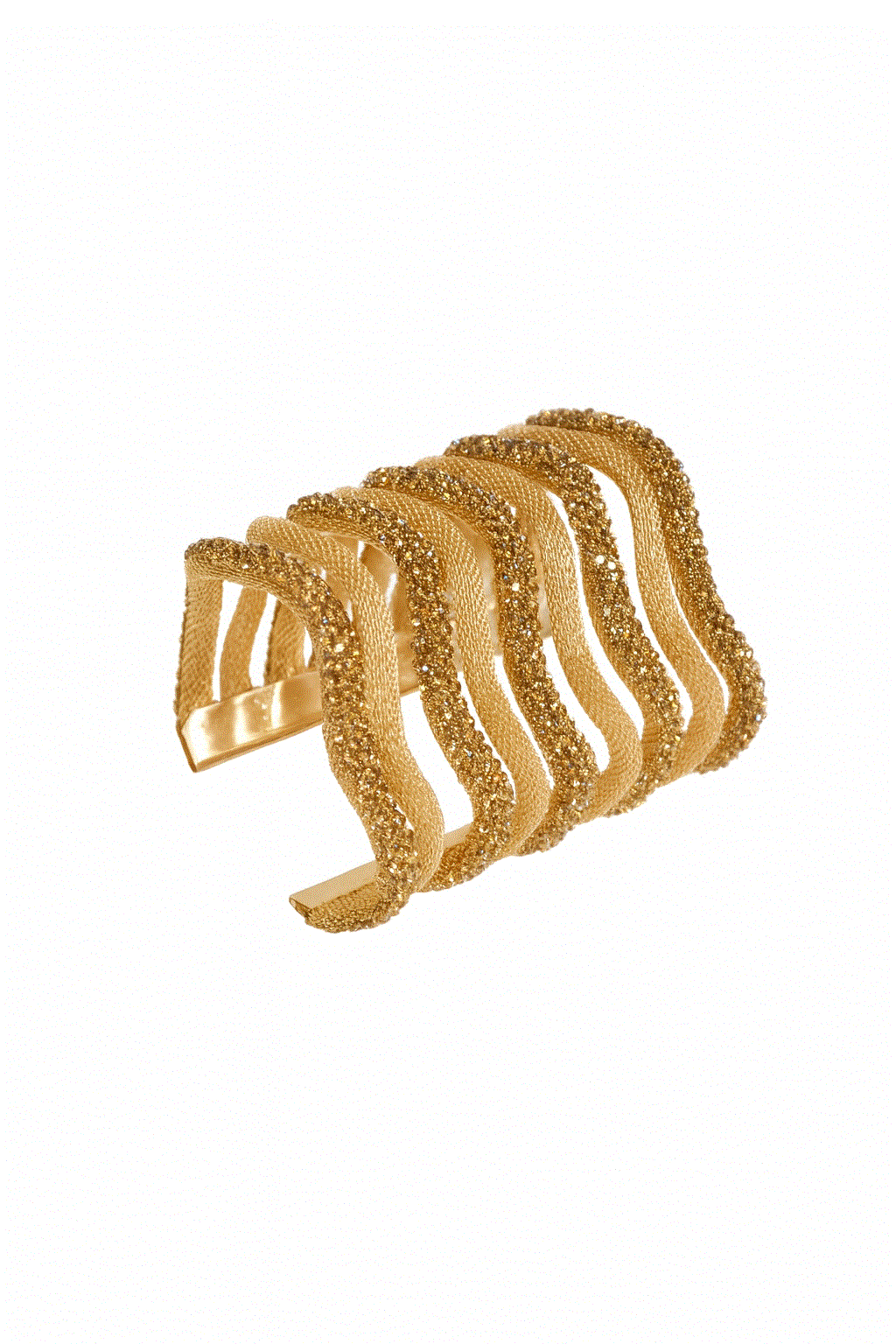 Brazalete ancho dorado envejecido - Imagen 2