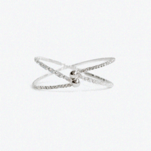 Brazalete plateado fiesta brillantes