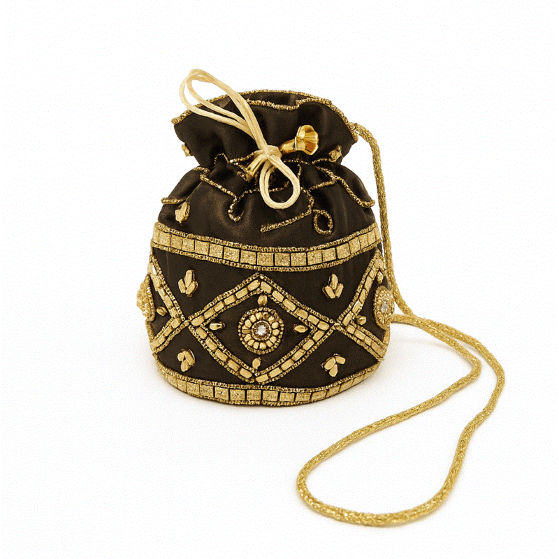 Bombonera raso marrón chocolate