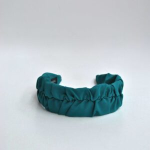 Diadema fruncida turquesa