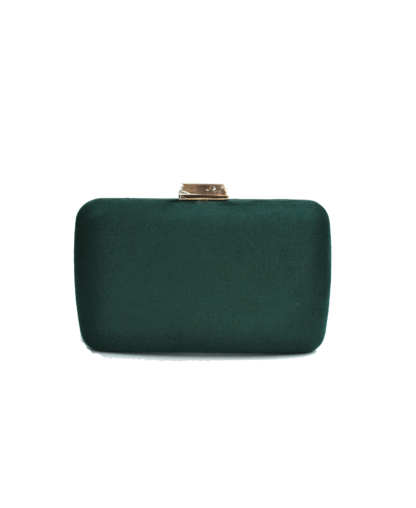 Clutch ovalado verde botella