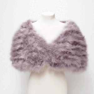 Estola plumas violeta pastel