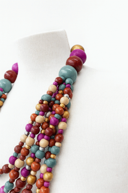 Collar bolas madera - Imagen 2