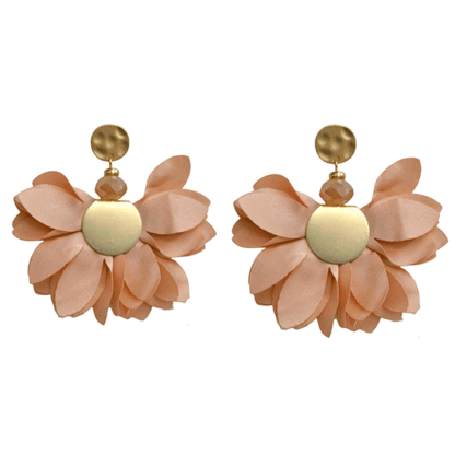 Pendientes pétalos beiges