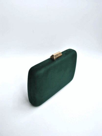 Clutch ovalado verde botella - Imagen 2