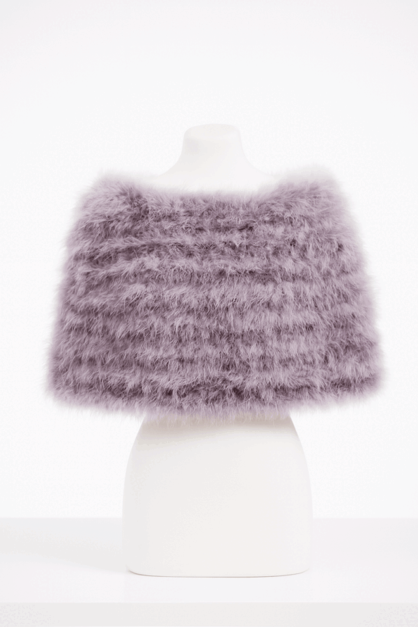 Estola plumas violeta pastel - Imagen 2