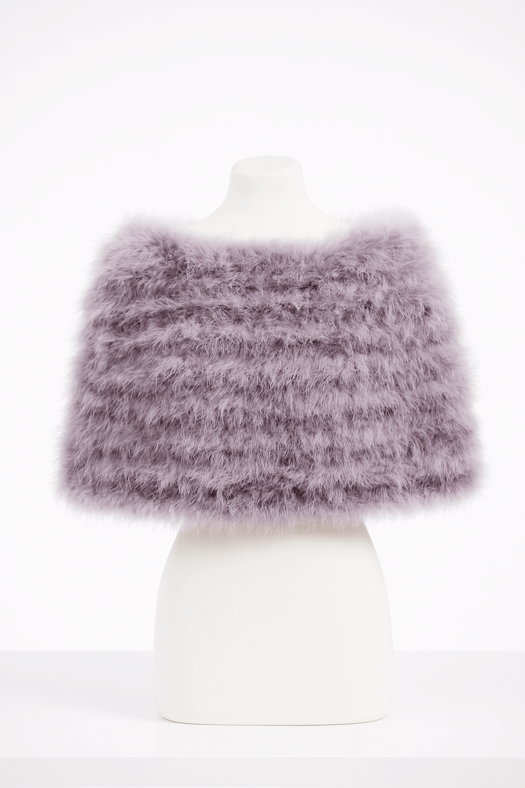 Estola plumas violeta pastel - Imagen 2