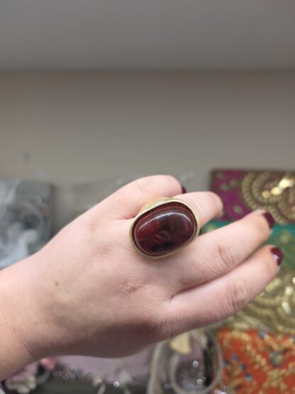 Anillo burdeos piedra - Imagen 4