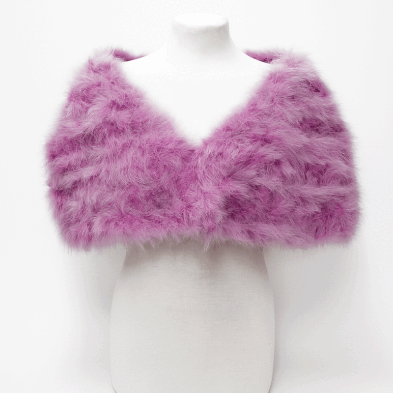 Estola plumas rosas marabú