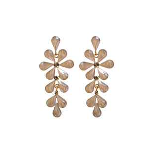 Pendientes beiges de fiesta